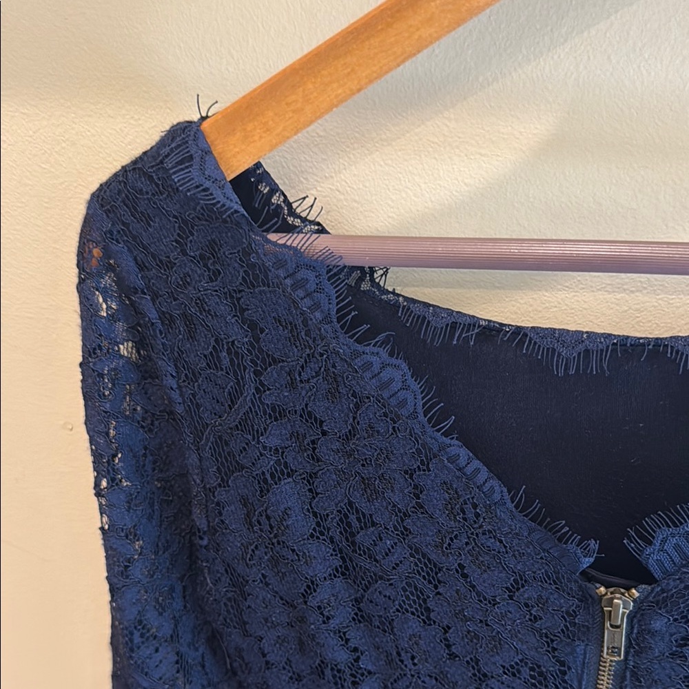 Diane Von Furstenberg Zarita Navy Blue Lace Dress - Picture 9 of 9